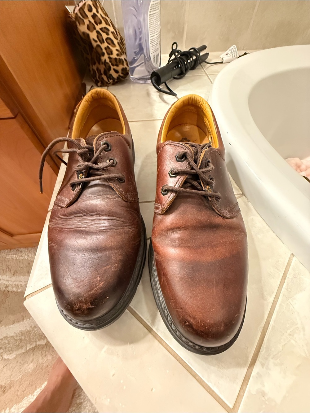 Havana Joe Men's Brown Leather Lace-Up Derby Shoes. Size 12.